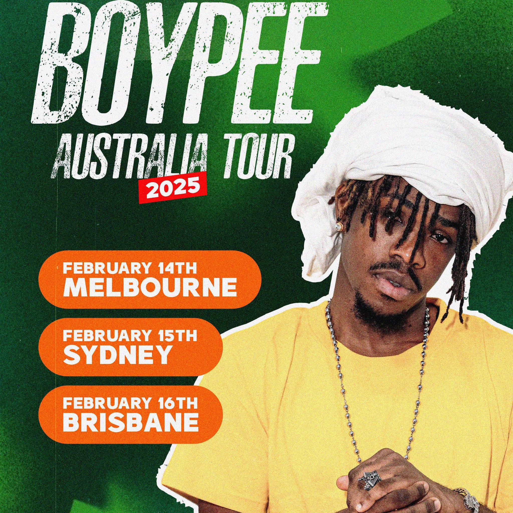 Boypee — Australia Tour 2025 poster